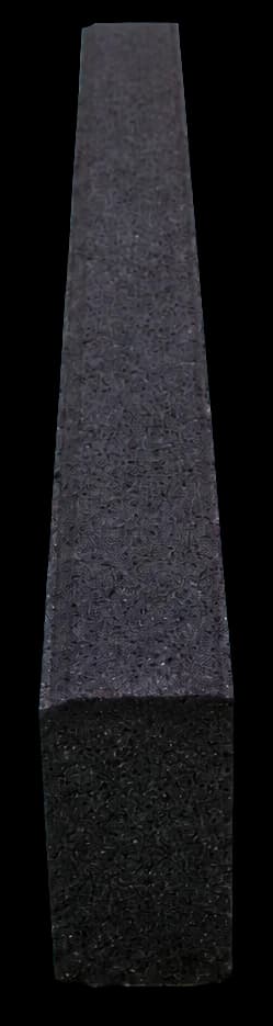 Anësorë 8 × 20 × 80 in anthracite, seen from one end: a narrow, tall section