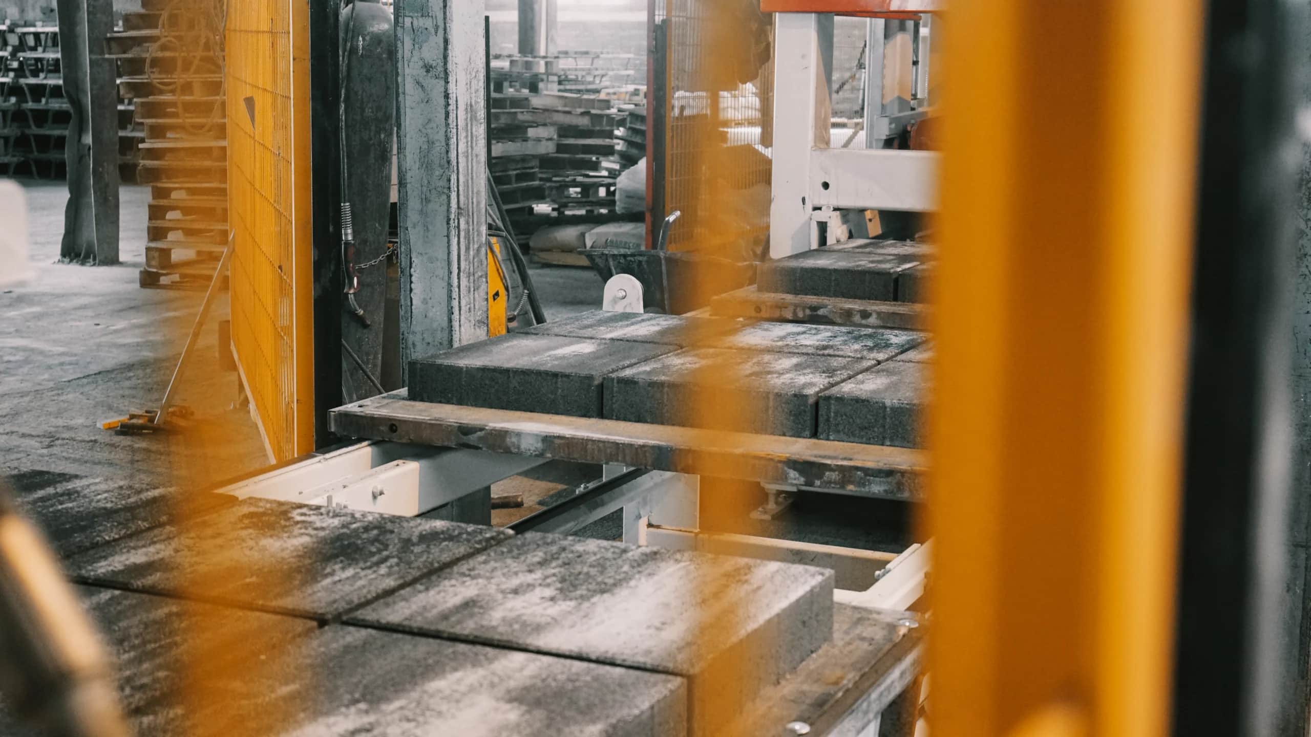 Pallets running through the press line